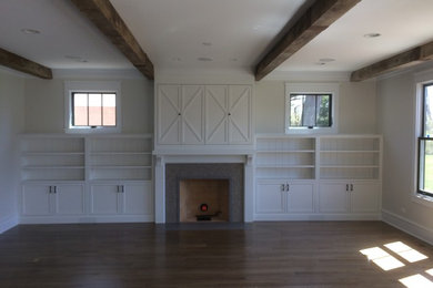 Family room - farmhouse family room idea in Chicago
