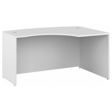 Studio C 60W x 43D Right Hand L-Bow Desk Shell in White - Engineered Wood
