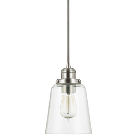 1-Light Mini Pendant, Brushed Nickel