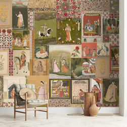 Netri A Vintage Indian Art Inspired Wallpaper - Wallpaper