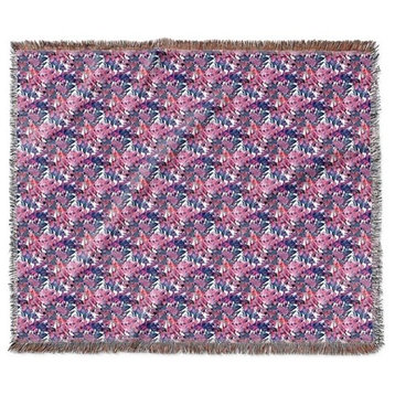 "Neon Wildflowers" Woven Blanket 60"x50"