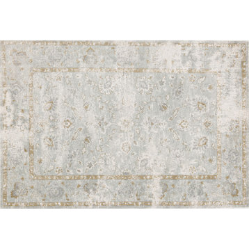 Microfiber Polyester Torrance Rug by Loloi, Sea and Sea, 3'9"x5'9"