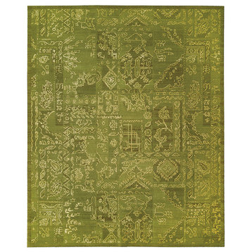 Nourison Silk Infusion Sif02 Rug, Green, 7'9"x9'9"