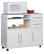 White Kitchen Microwave Storage Cart On Castors