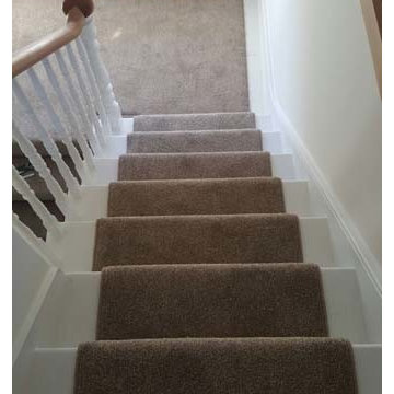 Grey Carpet Runner Installation by The Flooring Group