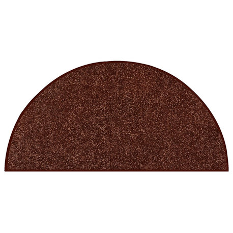 Broadway Collection Pet Friendly Area Rugs Chocolate - 30" x 60" Half Round