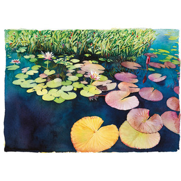 Capistrano Watercolor painting reproduced as archival pigment print