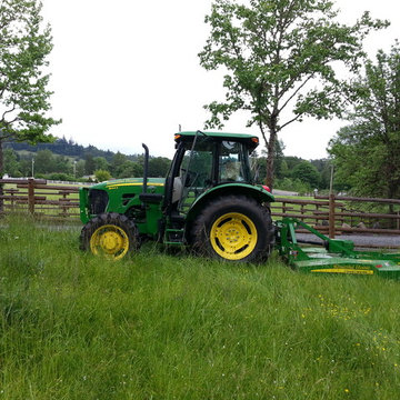 Field Mowing by Tractor
