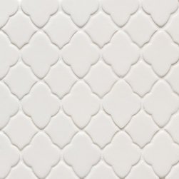 Vibe Moroccan Mosiac Field in White Gloss - Mosaic Tile