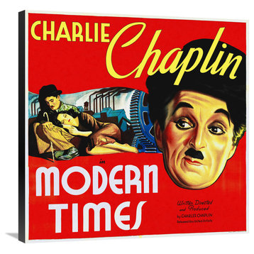"Charlie Chaplin - Modern Times, 1936" Canvas by Hollywood Photo Archive, 30x30"