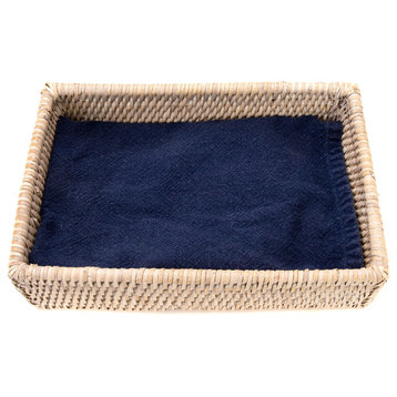 Artifacts Rattan™ Guest Towel - Rectangular Napkin Holder, White Wash