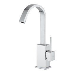 WS Bath Collections Level LEA 878 Single Lever Basin Mixer Swiveling Spout - Bathroom Accessories