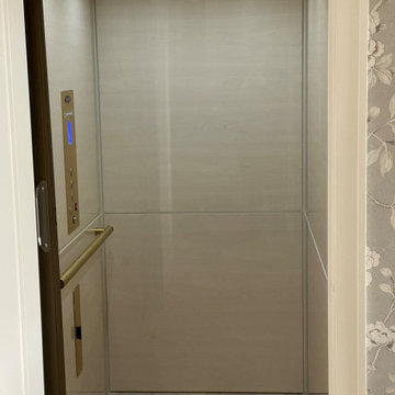 Traditional Home Elevator, Lux MDF Cab in Maple Sugar By Savaria