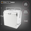 Permasteel 14 Quart Portable Picnic Cooler, White