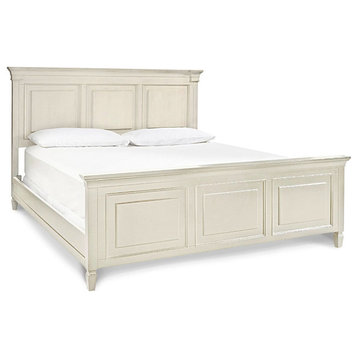 Panel Bed UNIVERSAL SUMMER HILL Queen Cotton White Maple Bedding Not