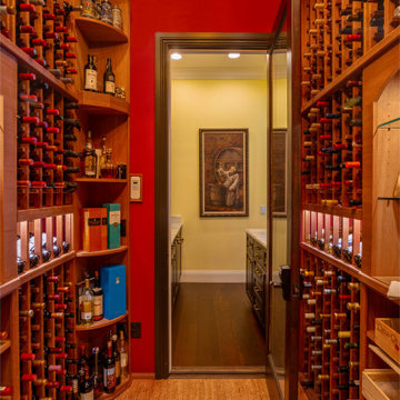 Private Wine Cellar With Full-Height Custom Racks and Integrated Climate Control