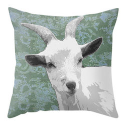 BACK to BASICS - Goat Green Pillow Cover, 16x16 - Decorative Pillows