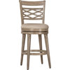 Hillsdale Chesney Wood Counter Height Swivel Stool with Hammered Metal Detailing