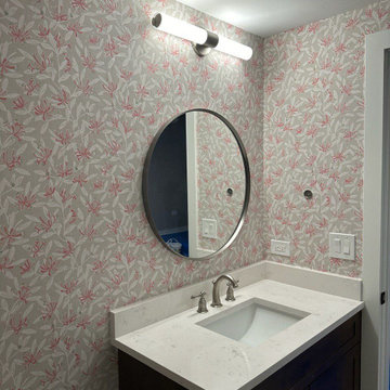 Powder room wallpaper installation Summerlin South, NV