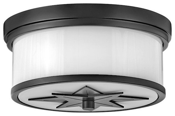 Hinkley Montrose 2-Light Flush Mount Black Opal