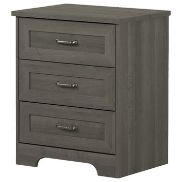 Pemberly Row 23"W Engineered Wood 2-Drawer End Table in Gray Maple