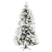 Flocked Snowy Pine Christmas Tree, 7.5', Without Lights