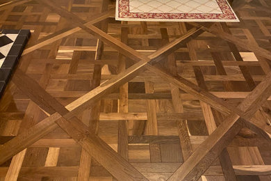 Bespoke Smoked Oak Engineered Versailles Wood Panel Flooring
