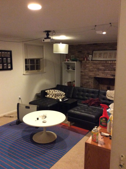 Help with the design and layout of an Lshaped basement space!