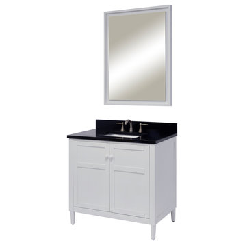 Turner 36" Vanity Base With 2 Doors and Bottom Drawer