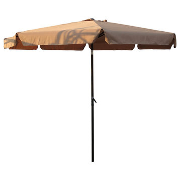 St. Kitts Aluminum 10' Patio Umbrella, Bronze/Khaki
