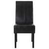 GDF Studio Percival T-stitched Chocolate Brown Leather Dining Chairs, Midnight + Espresso, Set of 4
