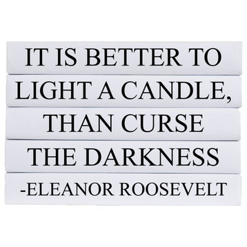 Better To Light a Candle Quote Book Stack, S/5