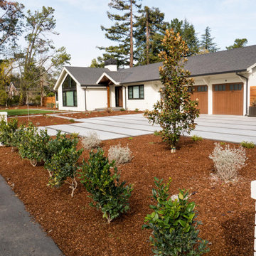 Estate garden with contemporary features