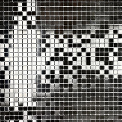 Abolos - Stainless Steel 12" x 12" Square Mosaic Wall Tile,Silver, Set of 10 - Wall And Floor Tile