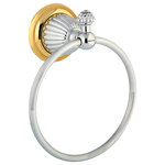 Bronces Mestre - Artica Swarovski towel ring . Luxury towel holder. Hand towel holder, Chrome-Gold - Regency Style is a refined interpretation of French art and architecture from the XIV century that incorporates an aesthetic of harmony and elegance of artistic and decorative pieces.