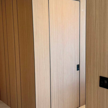Hidden doors with laminated