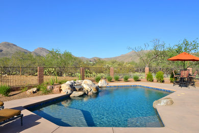 Inspiration for a traditional pool in Phoenix.