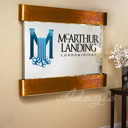 Teton Falls Wall Fountain with Logo - Indoor Fountains