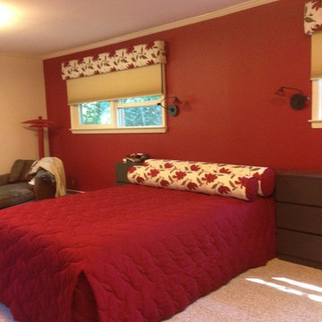 Custom Tailored Quilted Bedspread, Custom Bolsters, Custom Cornices