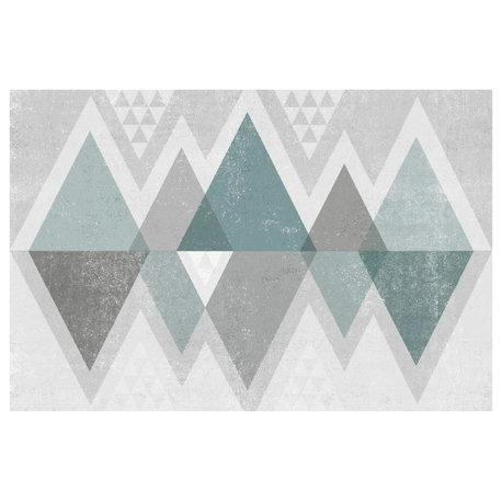 "Mod Triangles II Grey" Digital Paper Print by Michael Mullan, 32"x22"