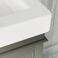 Dawson Bathroom Vanity, Single Sink, 24", Pewter Green, Freestanding