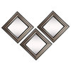 American Made Rayne Antique Silver Wall Mirror, Set of 3