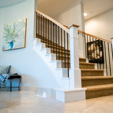 Staircase, Dining Room and Living Room Remodel at Coto de Caza, CA