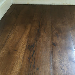 Reclaimed oak floorboards finished in antique hardwax oil - Hardwood Flooring