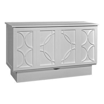Cabinet Bed in Solid White Finish