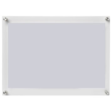 21"x27 Double Panel Acrylic Wall Frame For 18"x24" Art, Silver Hardware