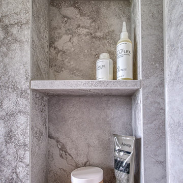 Perfectly mitred shower niche