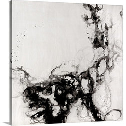 Contemporary Prints And Posters Gallery-Wrapped Canvas Entitled Smoke, 20"x20"
