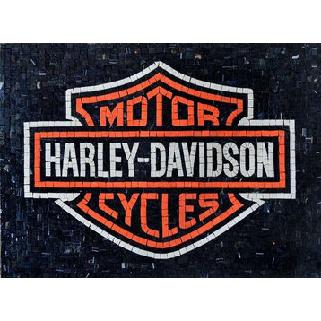 Harley-Davidson Marble Mosaic Logo, 20"x28"