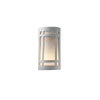 Ambiance Large Craftsman Window Wall Sconce, Bisque